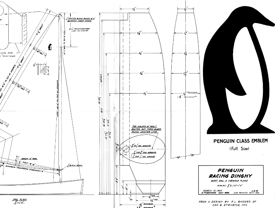 Penguin mast and sail plan preview